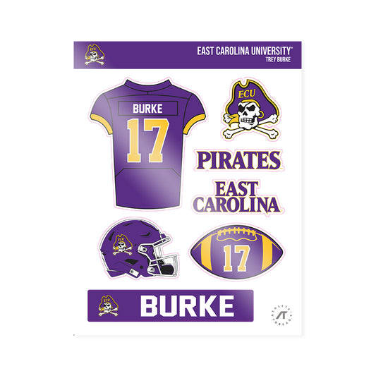 East Carolina - NCAA Football : Trey Burke - Sticker Sheet-0