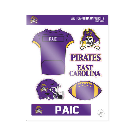 East Carolina - NCAA Football : Nikola Paic - Sticker Sheet-0