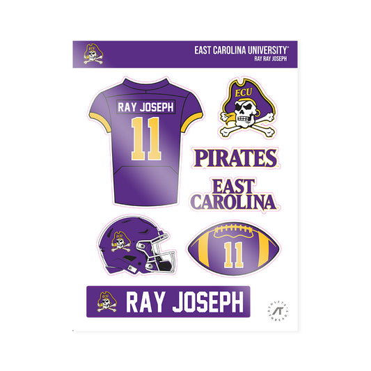East Carolina - NCAA Football : Ray Ray Joseph - Sticker Sheet-0