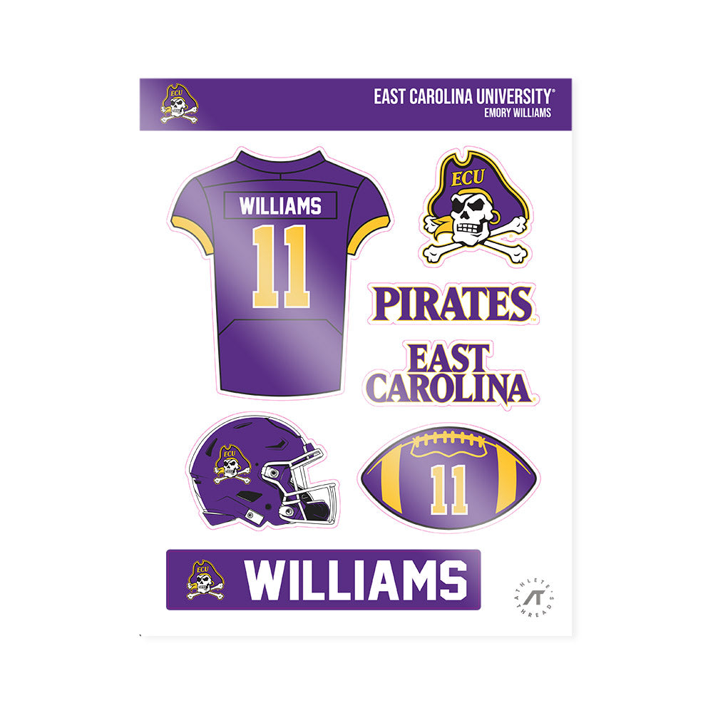 East Carolina - NCAA Football : Emory Williams - Sticker Sheet-0