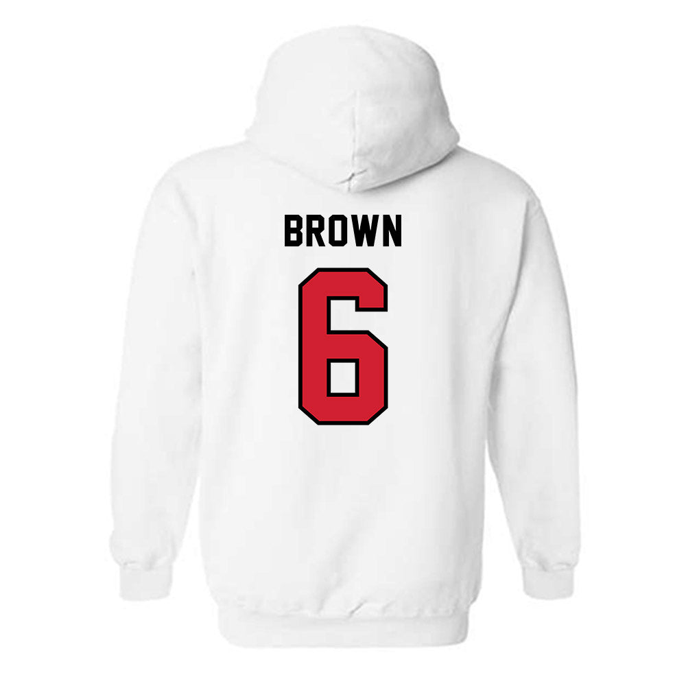 Western Kentucky - NCAA Football : Justin Brown - Classic Shersey Hooded Sweatshirt-1