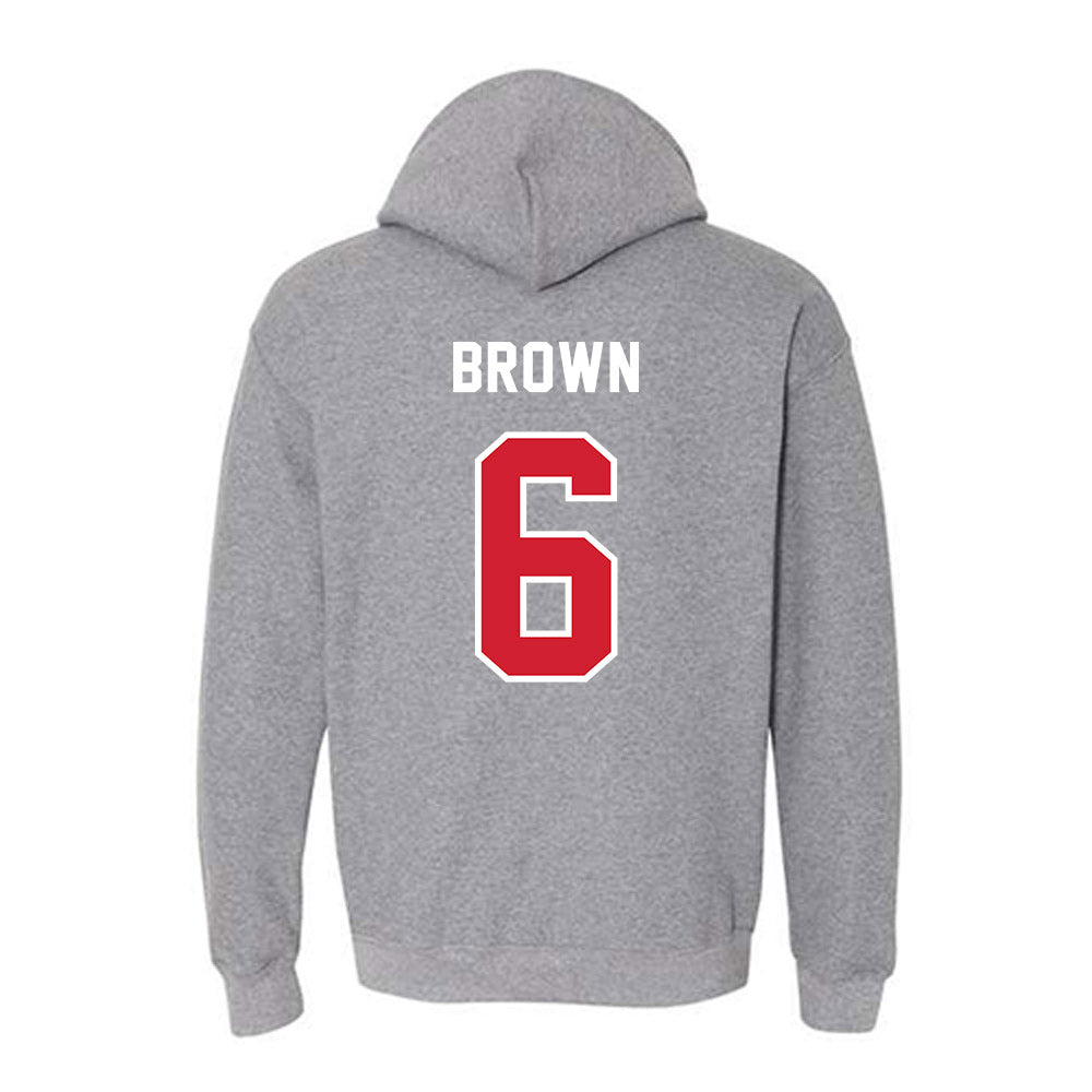 Western Kentucky - NCAA Football : Justin Brown - Classic Shersey Hooded Sweatshirt-1