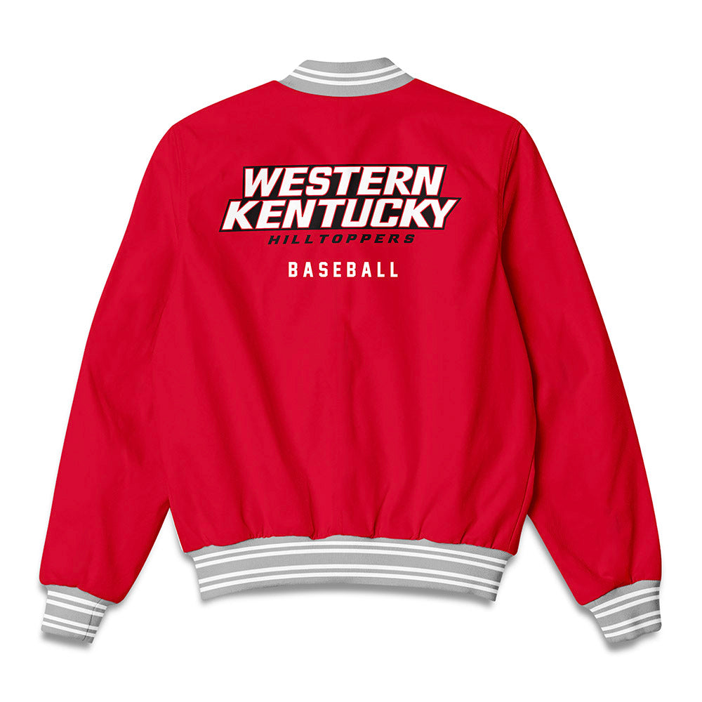 Western Kentucky - NCAA Baseball : Jaden Davis - Bomber Jacket-1