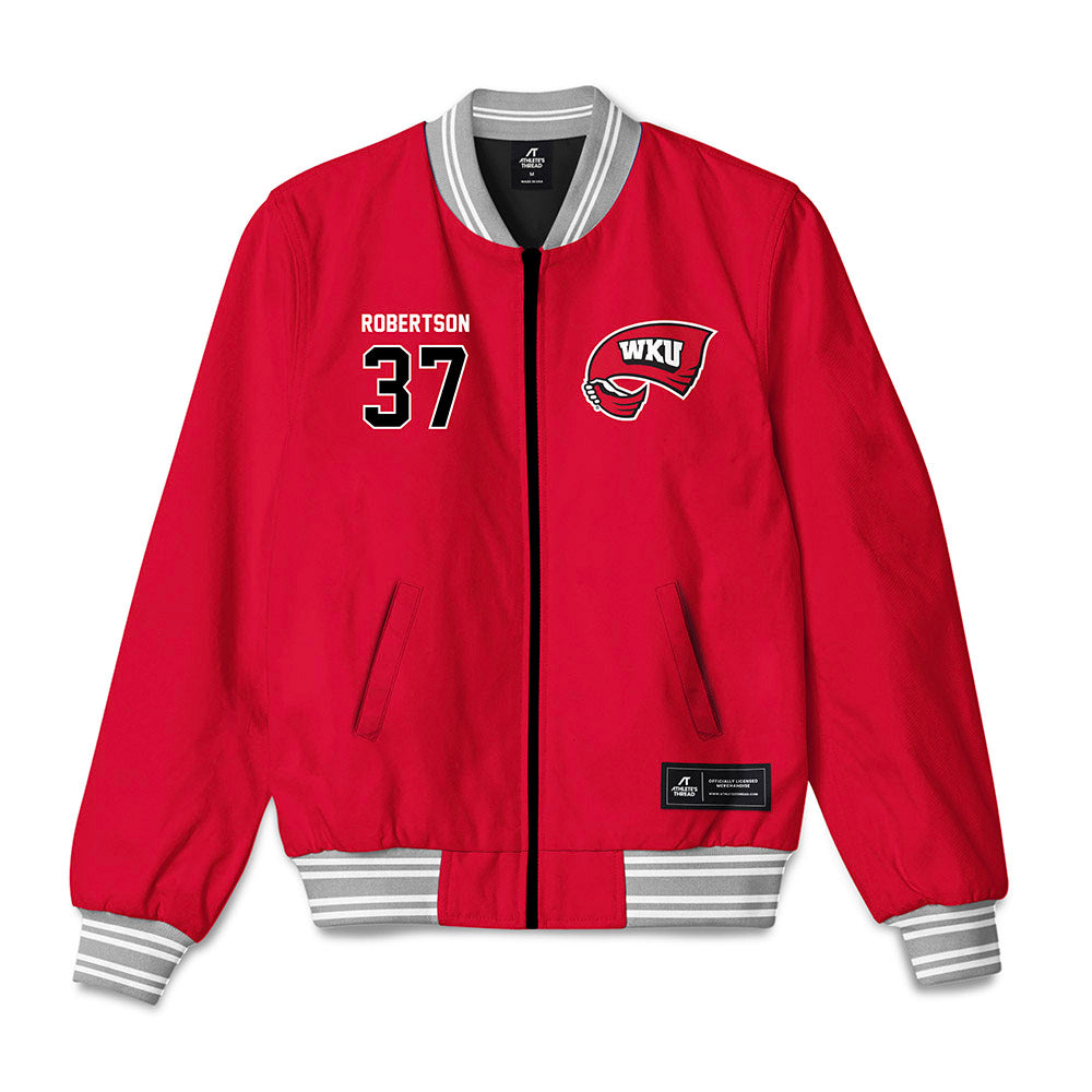 Western Kentucky - NCAA Baseball : Aaron Robertson - Bomber Jacket-0