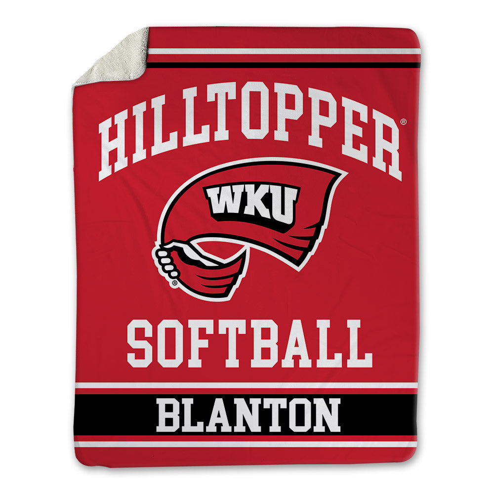 Western Kentucky - NCAA Softball : Jenna Blanton - Blanket-0