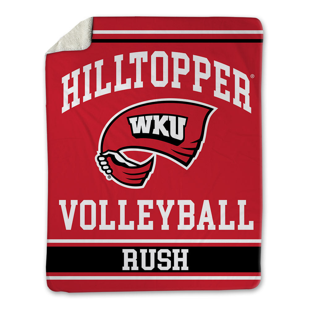 Western Kentucky - NCAA Women's Volleyball : Kate Rush - Blanket-0