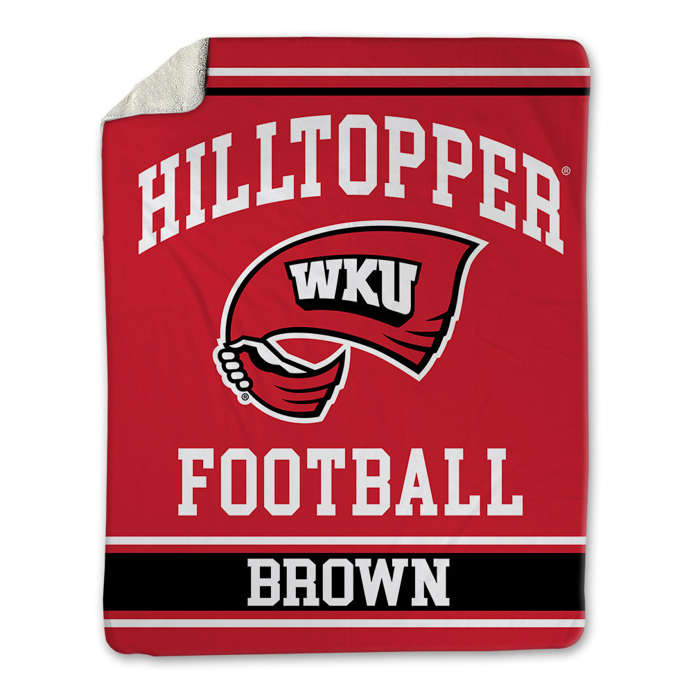 Western Kentucky - NCAA Football : Justin Brown - Blanket-0