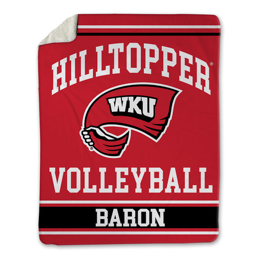 Western Kentucky - NCAA Women's Volleyball : Tayler Baron - Blanket-0