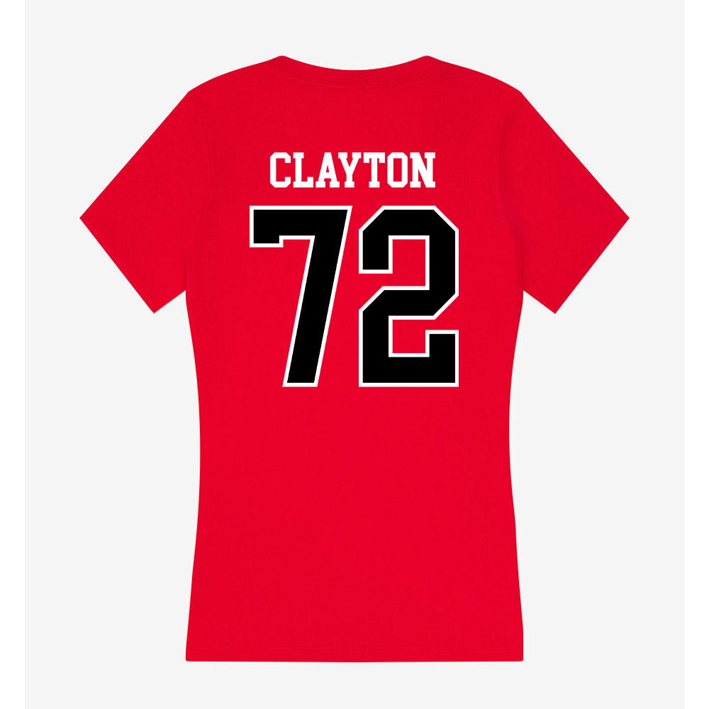 Western Kentucky - NCAA Football : Zach Clayton - Classic Shersey Women's V-Neck T-Shirt-1