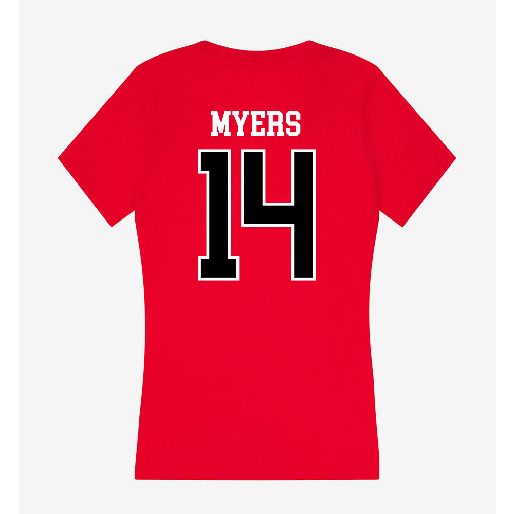 Western Kentucky - NCAA Football : Braxton Myers - Classic Shersey Women's V-Neck T-Shirt-1