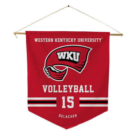 Western Kentucky - NCAA Women's Volleyball : Izzie Delacher - Pennant - 18" x 21"-0