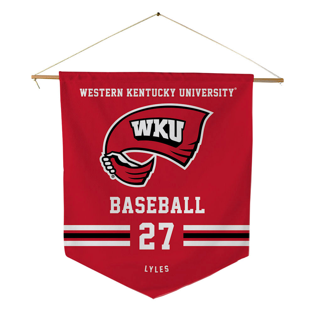 Western Kentucky - NCAA Baseball : Zach Lyles - Pennant - 18" x 21"-0