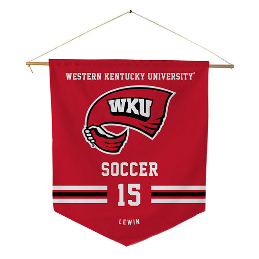 Western Kentucky - NCAA Women's Soccer : Danielle Lewin - Pennant - 18" x 21"-0