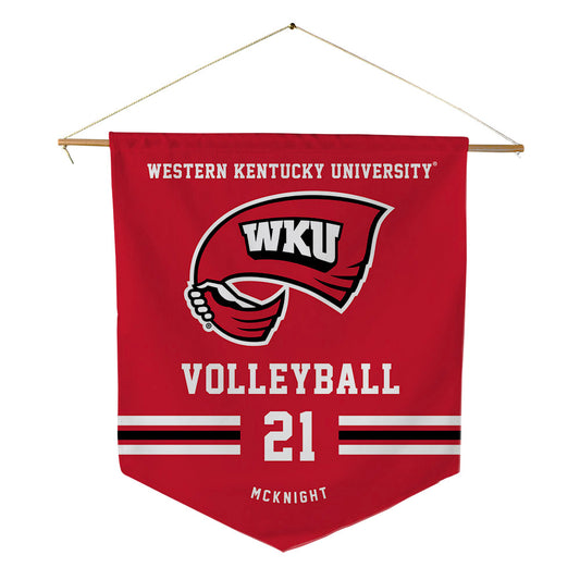 Western Kentucky - NCAA Women's Volleyball : Eliza McKnight - Pennant - 18" x 21"-0