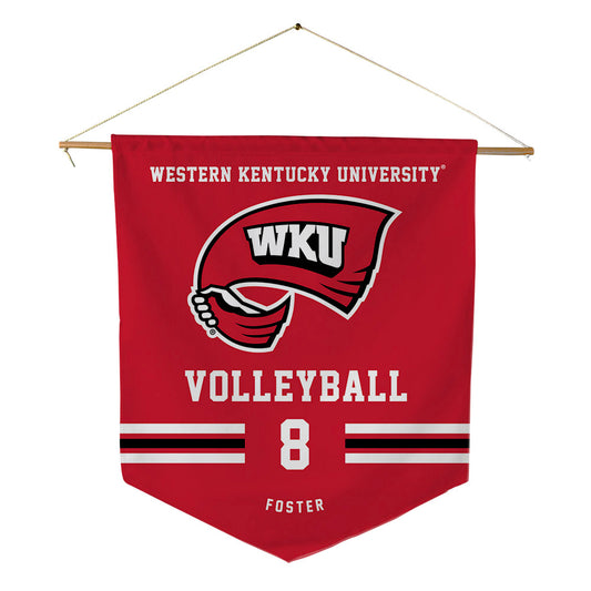 Western Kentucky - NCAA Women's Volleyball : Calista Foster - Pennant - 18" x 21"-0