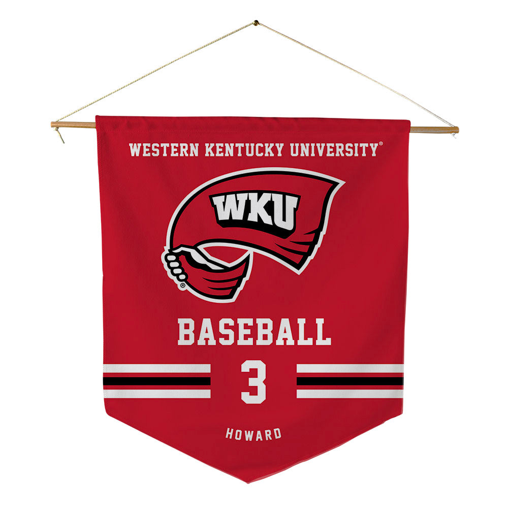 Western Kentucky - NCAA Baseball : Reid Howard - Pennant - 18" x 21"-0