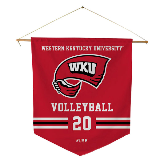 Western Kentucky - NCAA Women's Volleyball : Kate Rush - Pennant - 18" x 21"-0