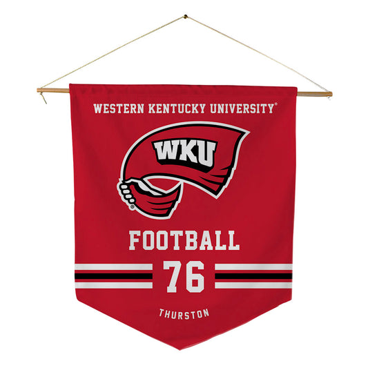 Western Kentucky - NCAA Football : Max Thurston - Pennant - 18" x 21"-0