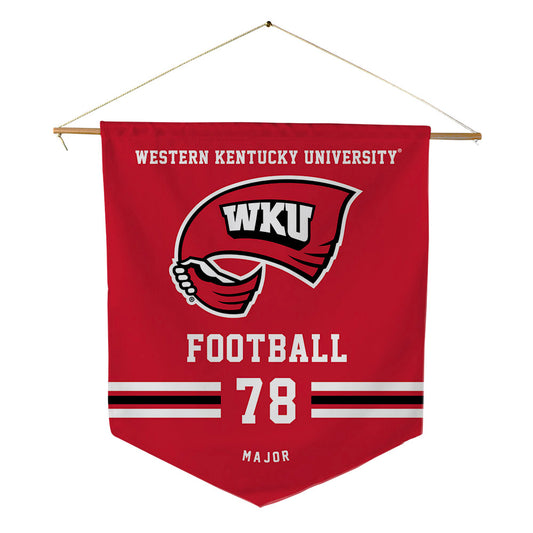 Western Kentucky - NCAA Football : Tyreek Major - Pennant - 18" x 21"-0