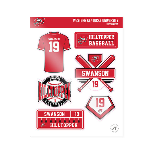 Western Kentucky - NCAA Baseball : Koy Swanson - Sticker Sheet-0