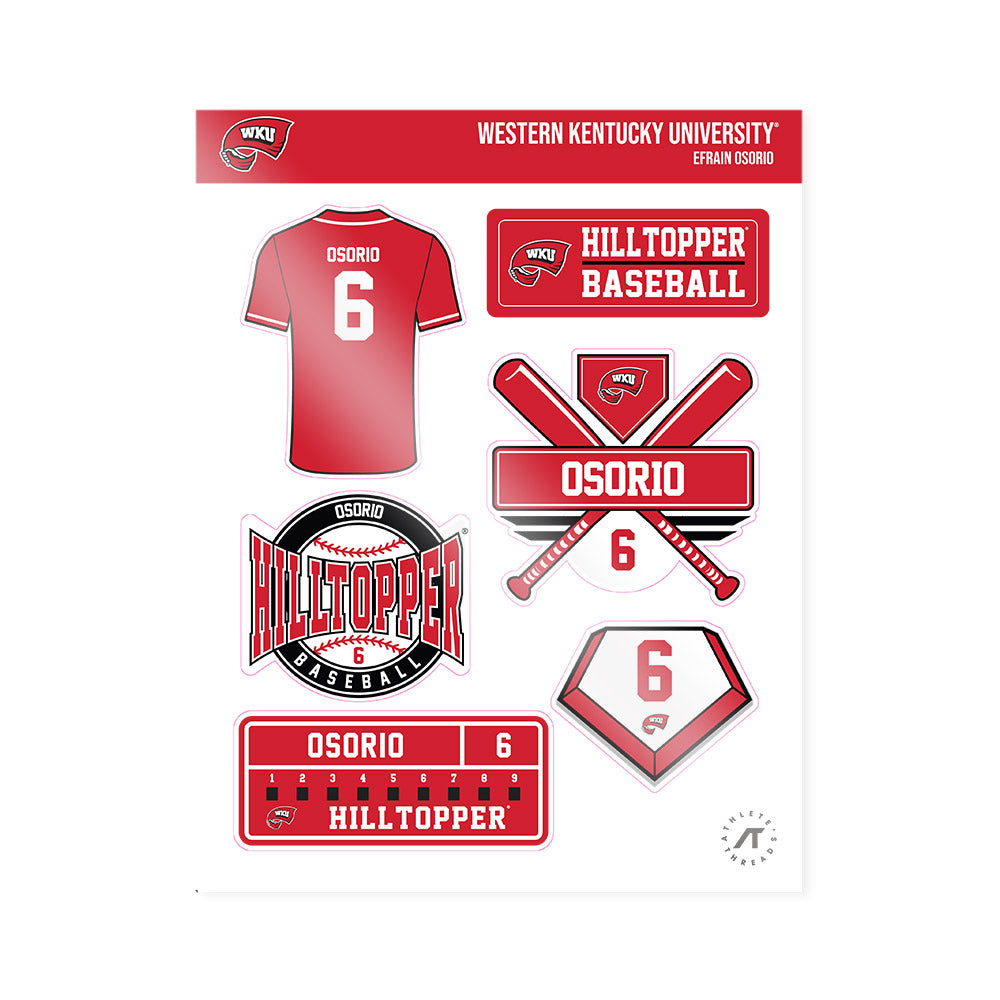 Western Kentucky - NCAA Baseball : Efrain Osorio - Sticker Sheet-0