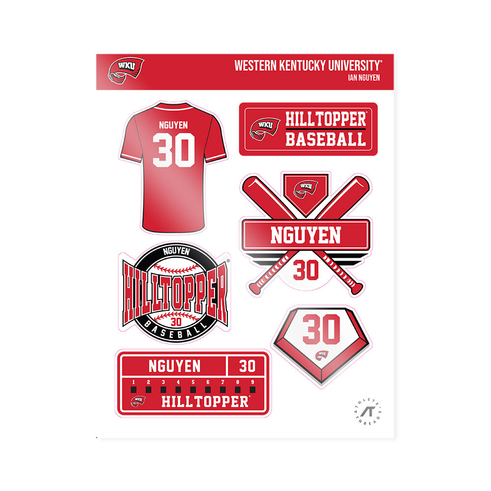 Western Kentucky - NCAA Baseball : Ian Nguyen - Sticker Sheet-0