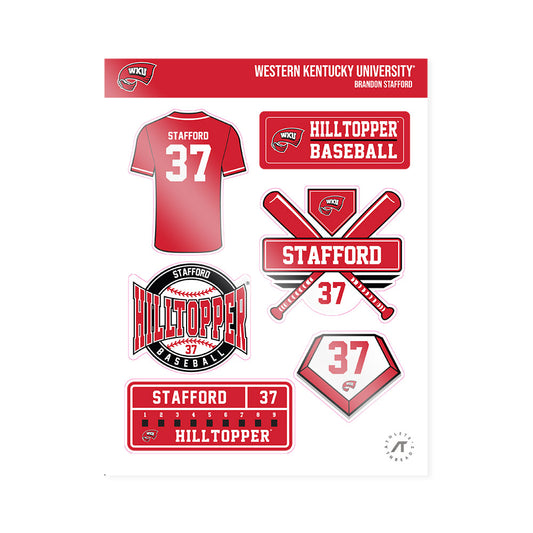 Western Kentucky - NCAA Baseball : Brandon Stafford - Sticker Sheet-0