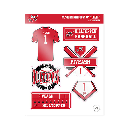 Western Kentucky - NCAA Baseball : Dalton Fiveash - Sticker Sheet-0