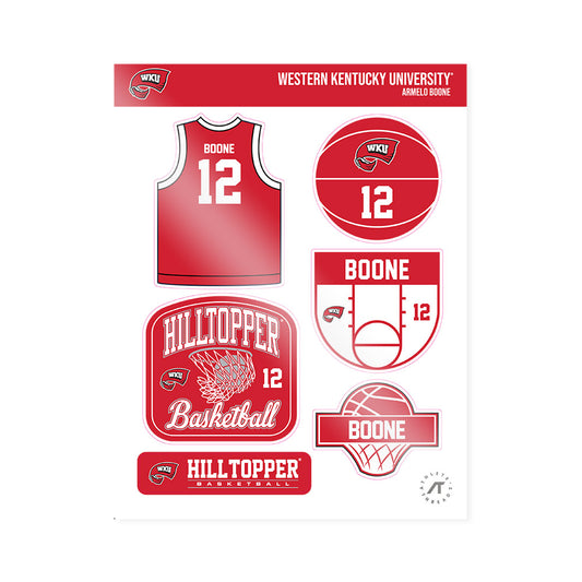 Western Kentucky - NCAA Men's Basketball : Armelo Boone - Sticker Sheet-0
