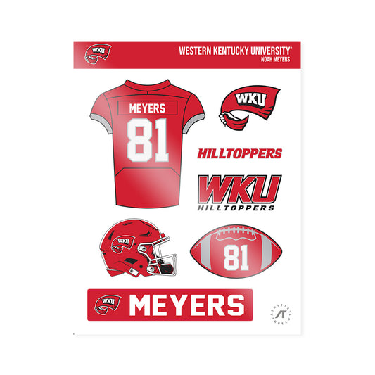 Western Kentucky - NCAA Football : Noah Meyers - Sticker Sheet-0