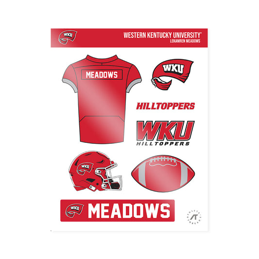 Western Kentucky - NCAA Football : Lekamren Meadows - Sticker Sheet-0