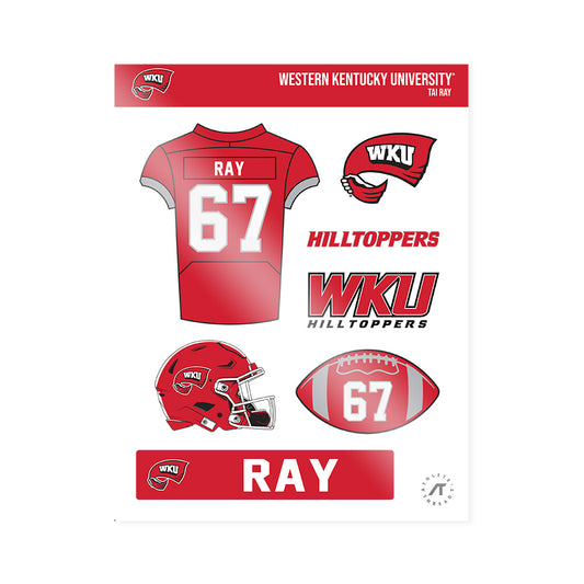 Western Kentucky - NCAA Football : Tai Ray - Sticker Sheet-0