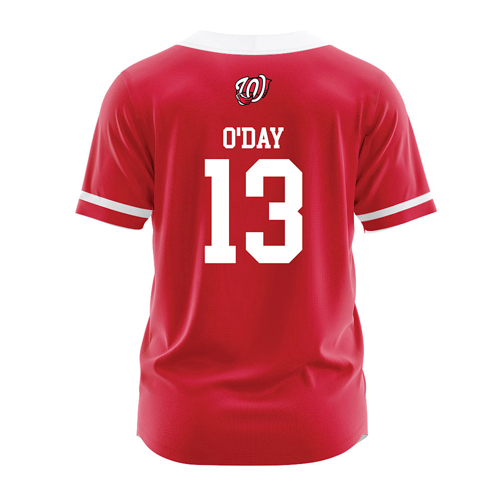 Western Kentucky - NCAA Baseball : Jacob O'Day - Red Jersey-1