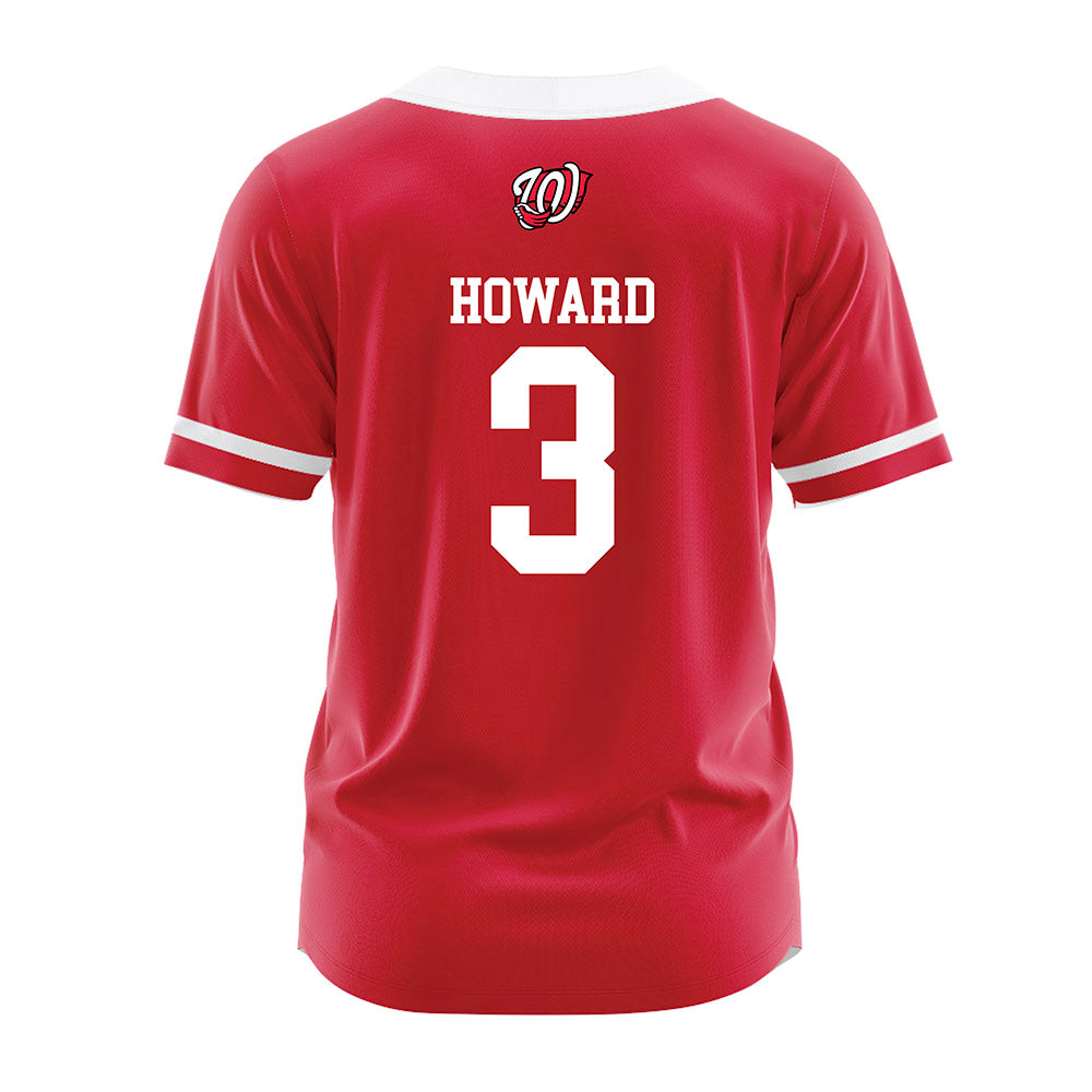 Western Kentucky - NCAA Baseball : Reid Howard - Red Jersey-1