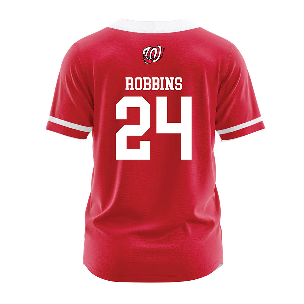 Western Kentucky - NCAA Baseball : Hayden Robbins - Red Jersey-1