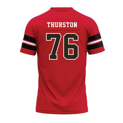 Western Kentucky - NCAA Football : Max Thurston - Red Premium Football Jersey-1