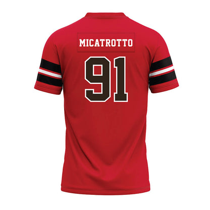 Western Kentucky - NCAA Football : Kaiaulu Micatrotto - Red Premium Football Jersey-1