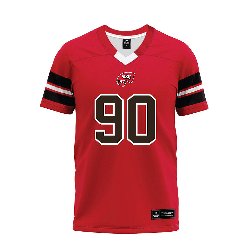 Western Kentucky - NCAA Football : Bryce Fulda - Red Premium Football Jersey-0