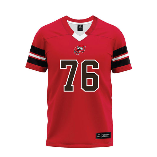 Western Kentucky - NCAA Football : Max Thurston - Red Premium Football Jersey-0