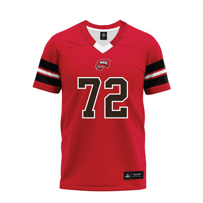 Western Kentucky - NCAA Football : Zach Clayton - Red Premium Football Jersey-0