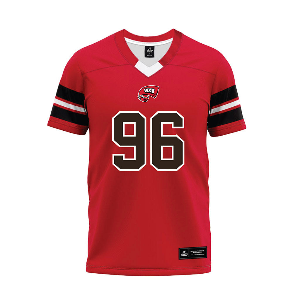 Western Kentucky - NCAA Football : Brandon Tobias II - Red Premium Football Jersey-0