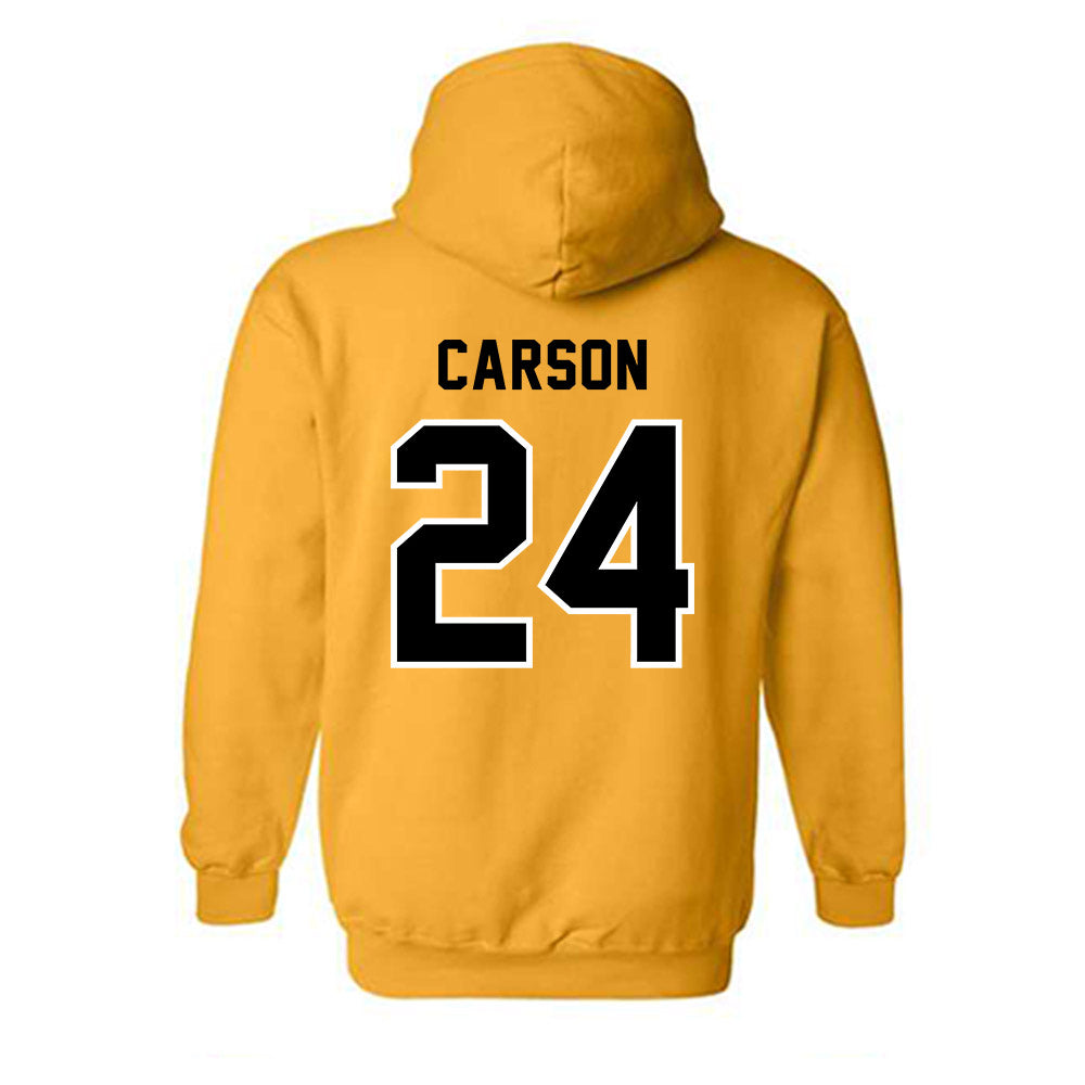 Adelphi - NCAA Men's Basketball : London Carson - Classic Shersey Hooded Sweatshirt-1