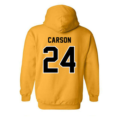 Adelphi - NCAA Men's Basketball : London Carson - Classic Shersey Hooded Sweatshirt-1