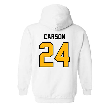 Adelphi - NCAA Men's Basketball : London Carson - Classic Shersey Hooded Sweatshirt-1