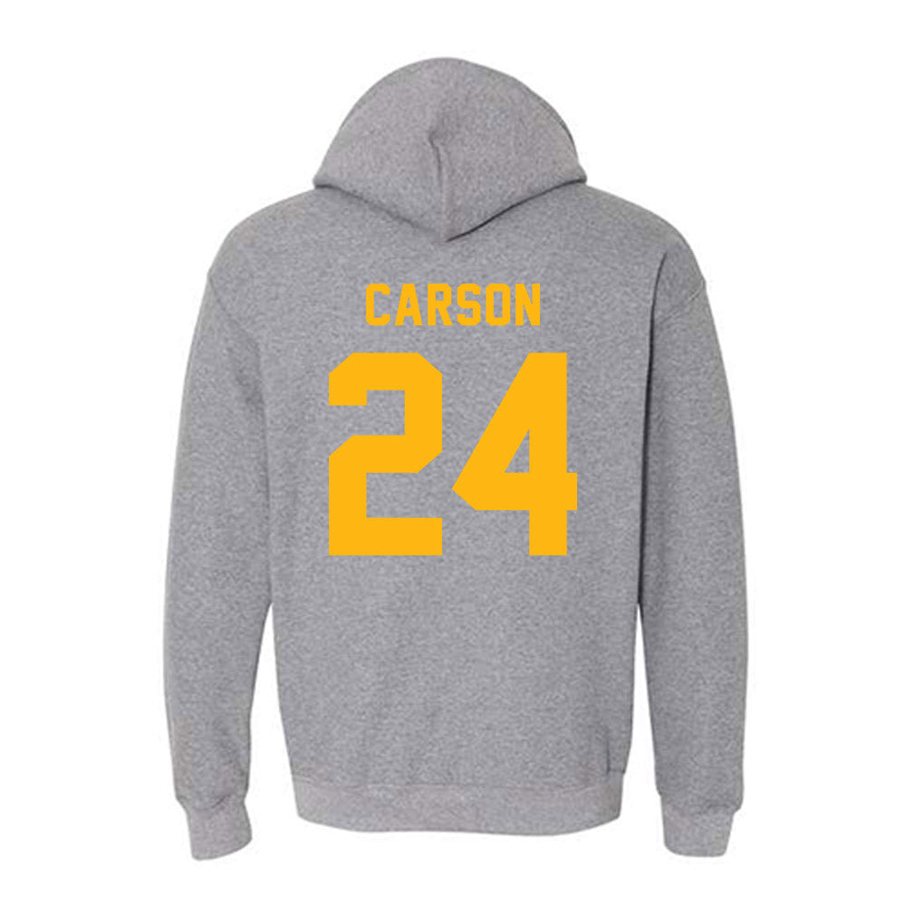 Adelphi - NCAA Men's Basketball : London Carson - Classic Shersey Hooded Sweatshirt-1