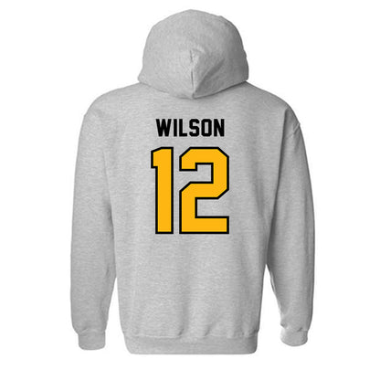 Adelphi - NCAA Men's Basketball : Carter Wilson - Classic Shersey Hooded Sweatshirt-1