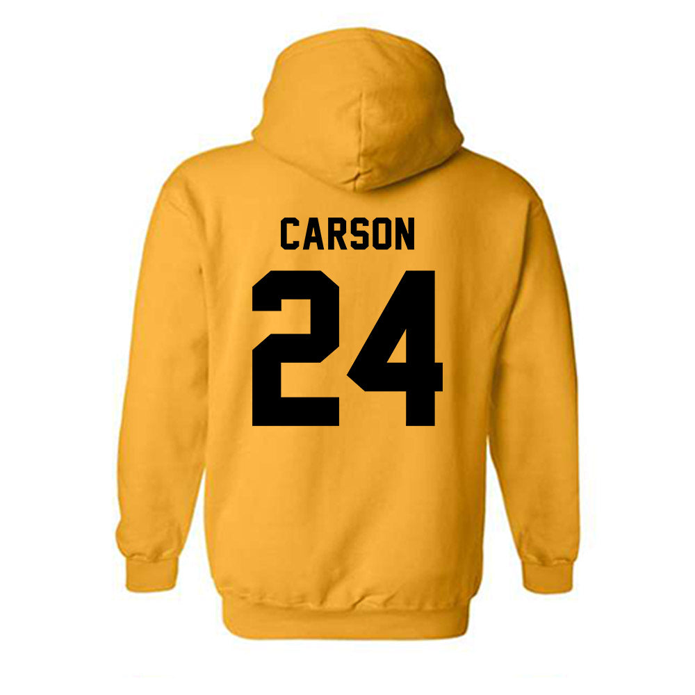 Adelphi - NCAA Men's Basketball : London Carson - Classic Shersey Hooded Sweatshirt-1
