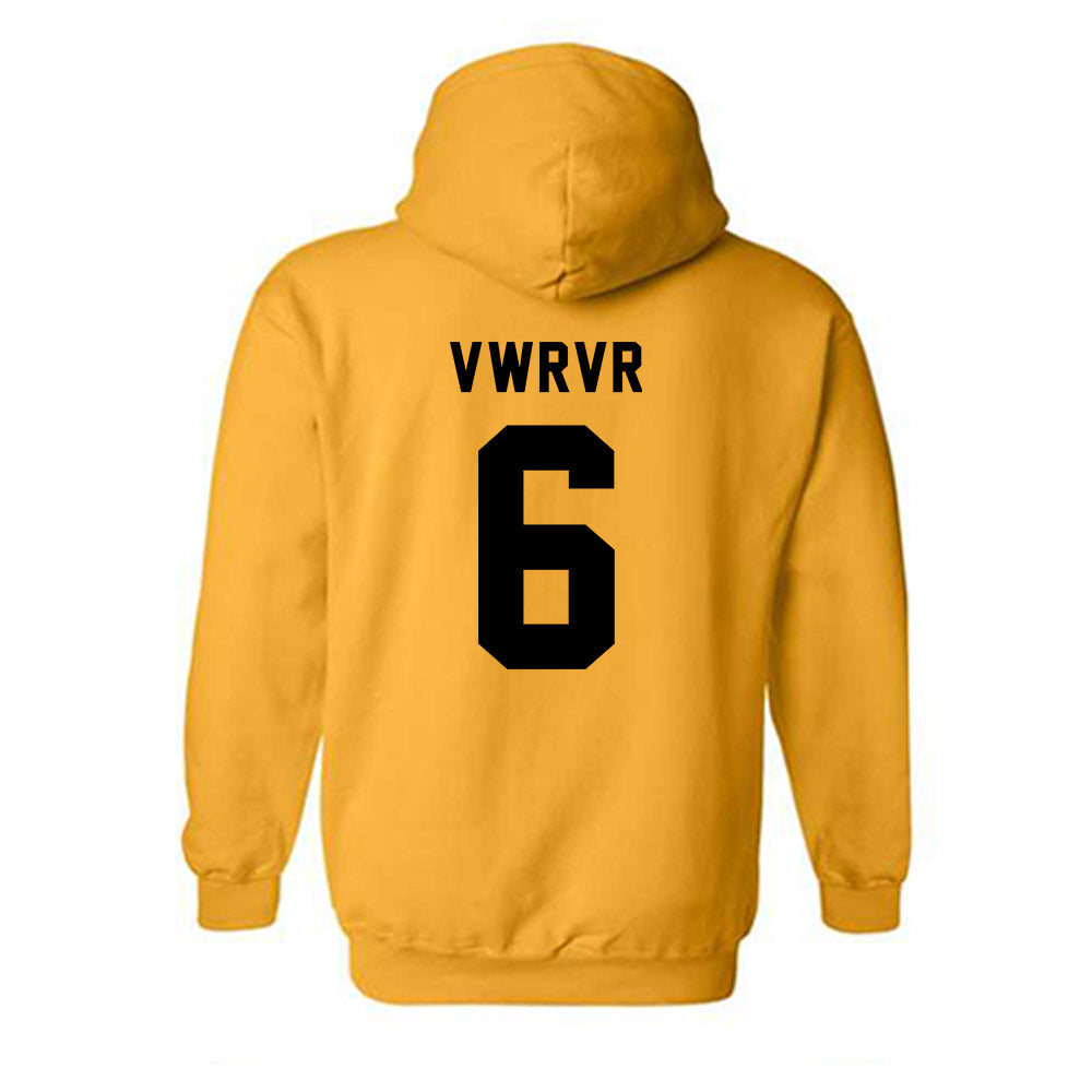 Adelphi - NCAA Men's Basketball : WEFWEF VWRVR - Classic Shersey Hooded Sweatshirt-1