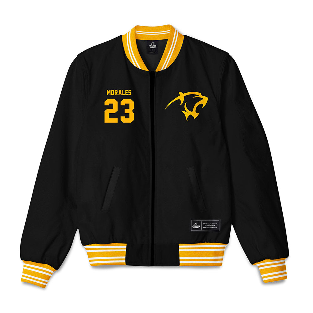 Adelphi - NCAA Women's Basketball : Victoria Morales - Bomber Jacket-0