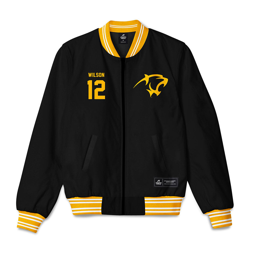 Adelphi - NCAA Men's Basketball : Carter Wilson - Bomber Jacket-0